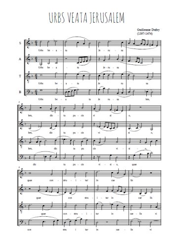 Guillaume Dufay - Urbs veata Jerusalem